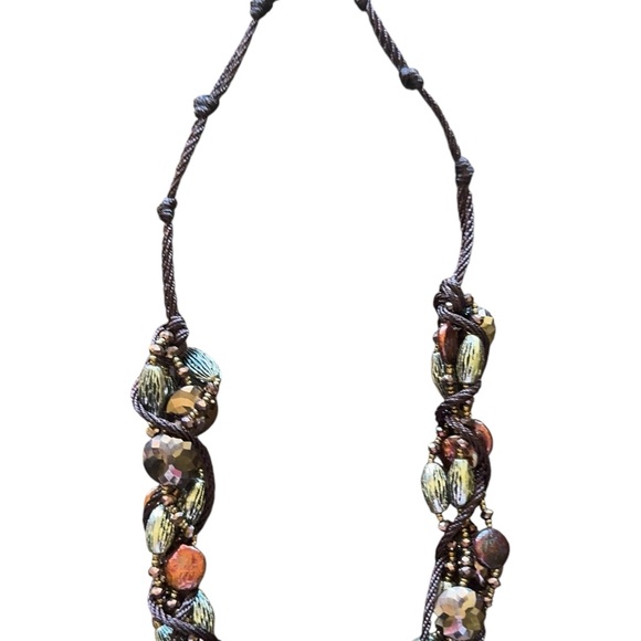 Brown coin pearl bead necklace - Picture 5 of 9